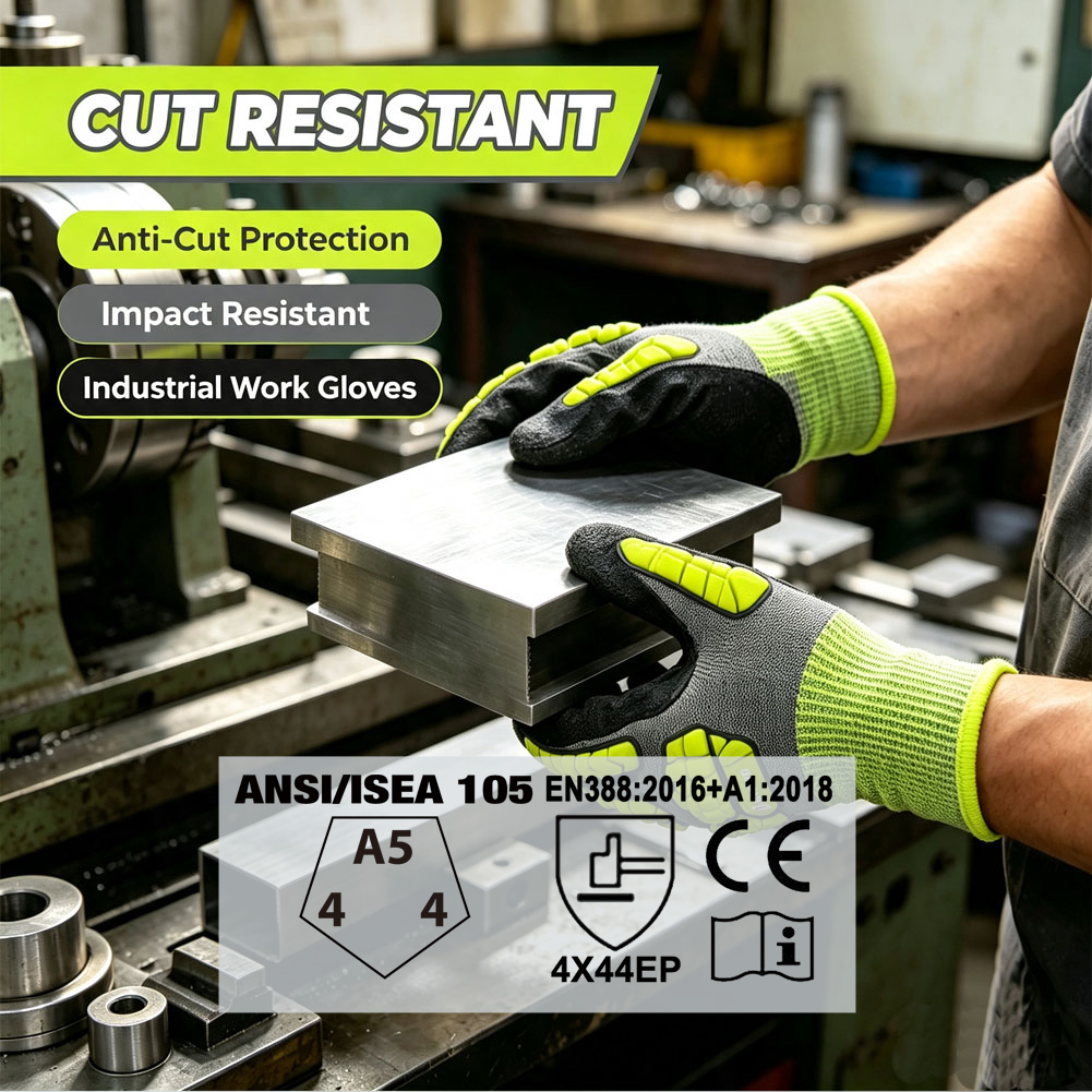 Work Glove Impact - Cut Level 5 Touch Screen Safety