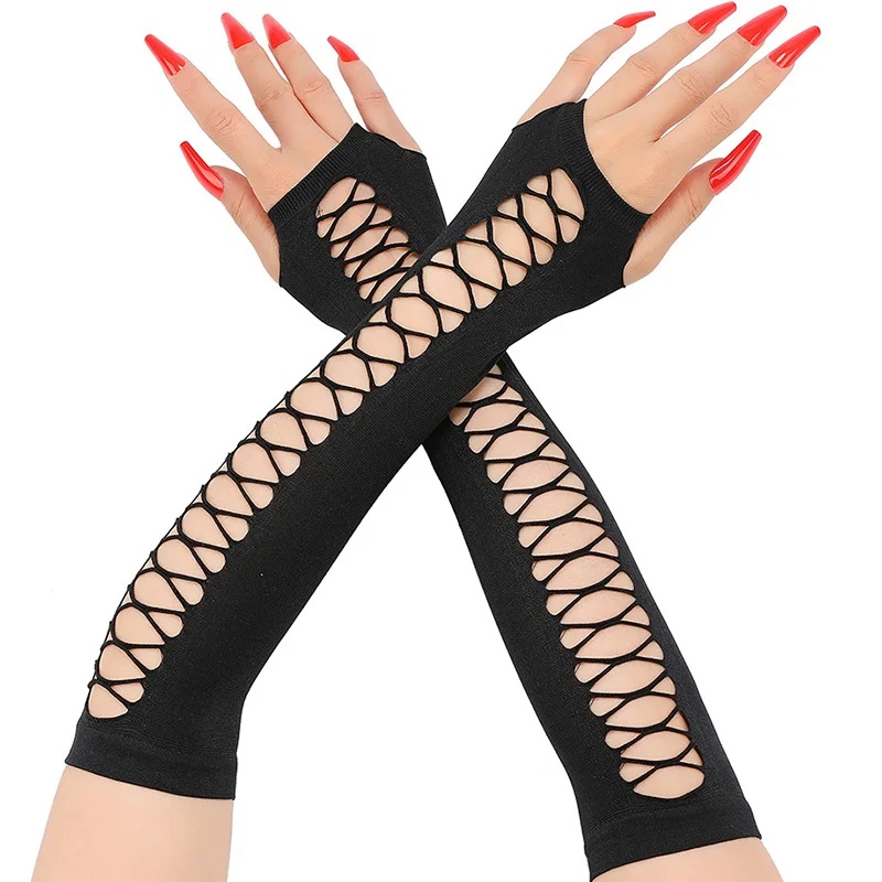 Women's Long Lace Gloves, Fing - Fingerless Glove Knit review and price