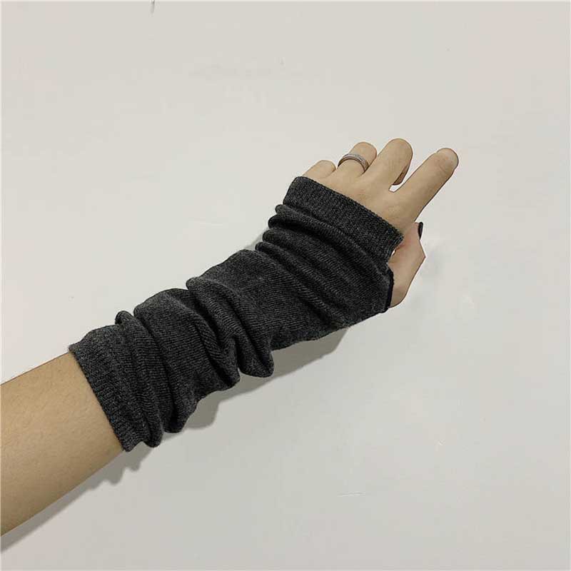Striped Warmer Knitted Long Fi - Fingerless Glove Knit review and price