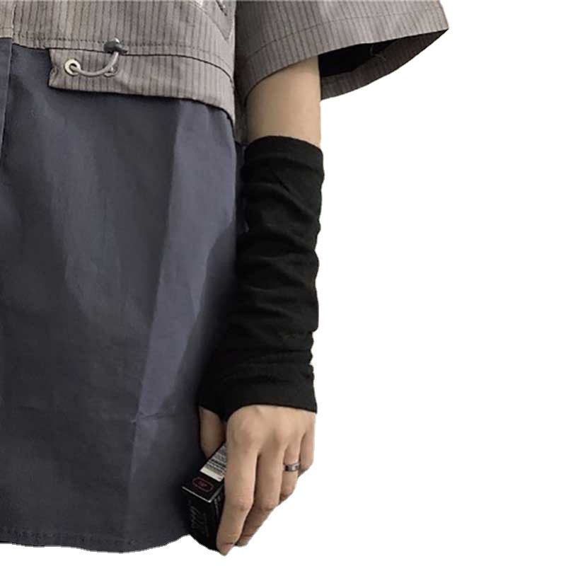 Striped Warmer Knitted Long Fi - Fingerless Glove Knit review and price